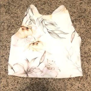 Criss Cross back mid length sports bra